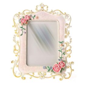 Pink 5x7 Resin Photo Frame Retro Rose Picture Frame Flower Carved Photo Frame Tabletop Display Pink 5x7 Resin Photo Frame Retro Rose Picture Frame Flower Carved Photo Frame Tabletop Display